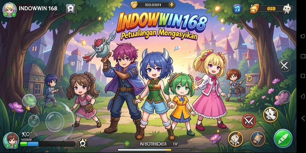 Tampilan menarik dari gameplay INDOWIN168 dengan aksi karakter anime.