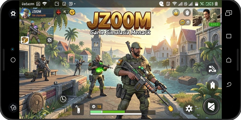Tampilan menarik dari gameplay simulasi di J200M.