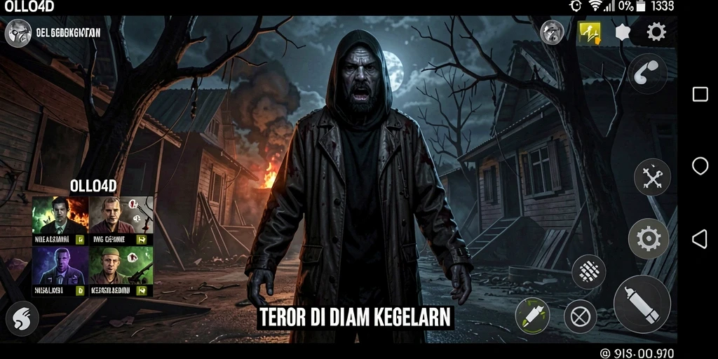 Gameplay OLLO4D menampilkan suasana menegangkan yang mengerikan.
