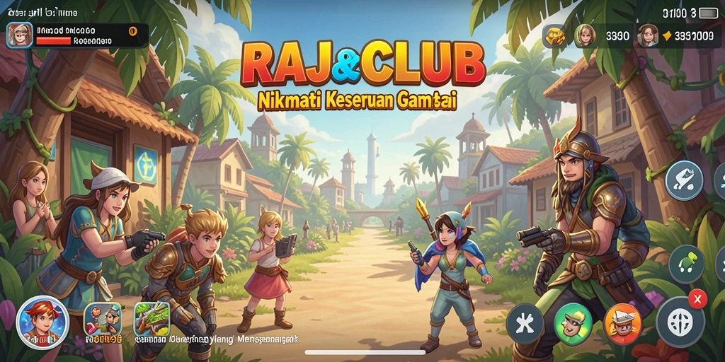 Tampilan gameplay yang santai dan penuh warna dari RAJACLUB.
