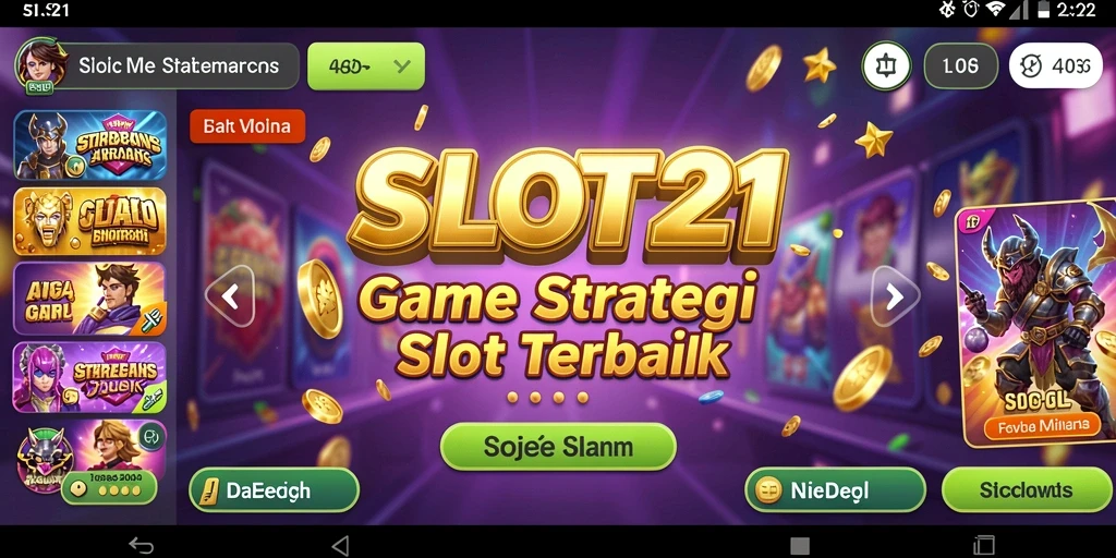 Screenshot utama menunjukkan aksi seru dalam gameplay SLOT21.