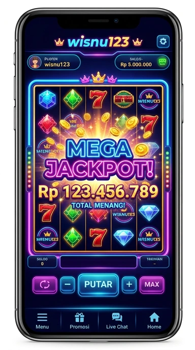 Screenshot tampilan utama aplikasi wisnu123 di perangkat Android.